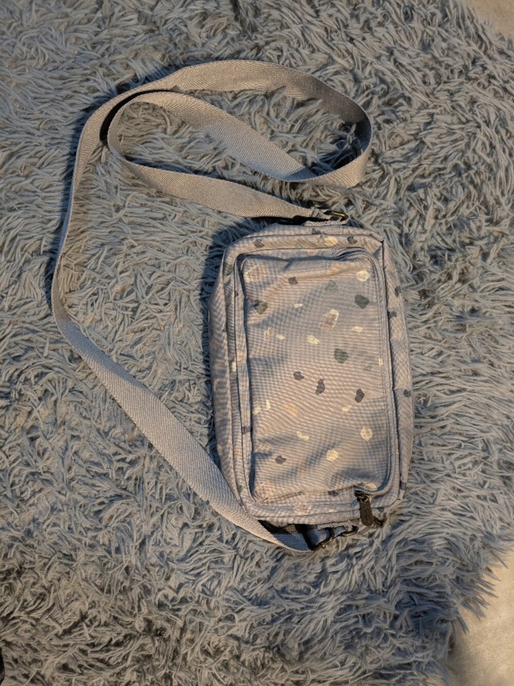 Thirty-one Light Gray Printed Crossbody Bag